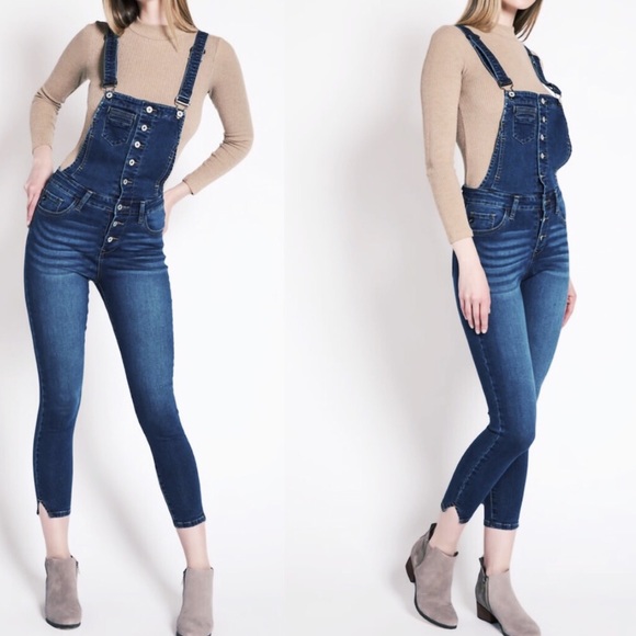 NWT Super Chic Bib Skinny Fit Overalls - Picture 2 of 5